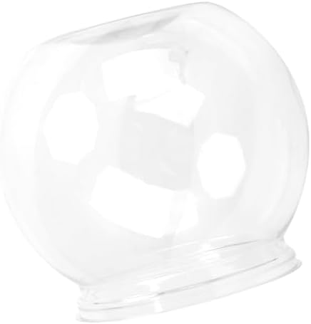 4.9x3.9 Inch Mini Plastic Transparent Fish Bowl Shatterproof Aquarium for Small Fish Desk Decor Tank with High Light Transmittance(L)