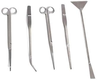 Aquarium Plants Tools, Aquascaping Tweezers Scissor Spatula Tool Stainless Steel Aquarium Tank Aquascaping Tools Set for Fish Starter Kits (3pc/4pc/5pc) (3 PCS)