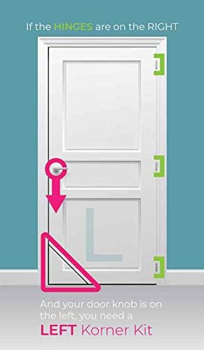Kitty Korner Cat Door (Lefthand Kit) The Original Patented Kitty Korner Slidelock Hinge Designed to Work for Interior Doors.