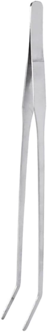 2pcs Curved Tip Stainless Steel Plant Tweezers Aquatic Tongs for Fish Tank Plants Ergonomic Design for Easy Handling and Trimming