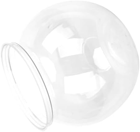 4.9x3.9 Inch Mini Plastic Transparent Fish Bowl Shatterproof Aquarium for Small Fish Desk Decor Tank with High Light Transmittance(L)