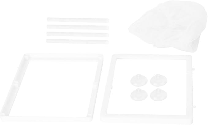 Aquarium Breeder Box with Suction Cups Partition Design Detachable Isolation Hatchery for Fish Fry Tank Breeding(L (with Partition))