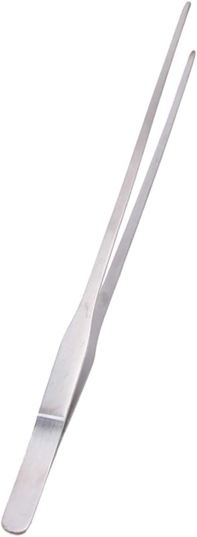 Aquarium Tools Kit Long Stainless Steel Straight Curved Tweezers Scissors Set for Fish Tank Aquascaping pack of 3-38cm Tweezers