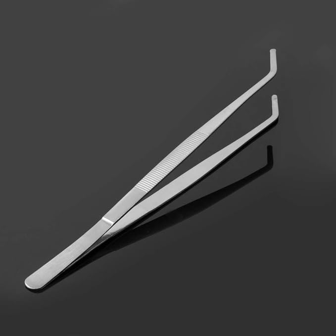 30CM Aquarium Straight Elbow Stainless Steel Live Plant for Tweezer Plier Tool Tweezers Fish for 12'
