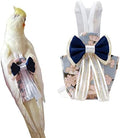 Bird Flight Suits Diapers for Monk Parakeets, Cockatiels, Parrot Clothes, Training Nappy Suit Liners (Medium, Navy)