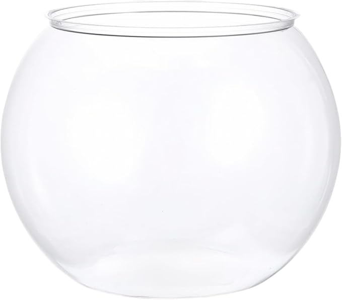 Clear Glass Fish Bowl - Shatter Resistant Aquarium Container, Decorative Water Vessel, Sturdy Elegant Design, Easy Cleaning Setup, Table Centerpiece Accessory, Indoor Party Display, Home Event Decor