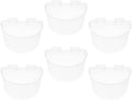 6Pcs Large Plastic Feeding and Water Cups for Pigeon Cage, Thickened Half-Round Bird Feeders and Watering Supplies for Pigeon and Bird Cage Use