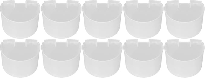 Zerodis Pigeons Feeding Cups, Plastic Bird Dish for Watering and Feeding, Easy to Hang Supplies for Bird Breeders and Pet Owners (L)