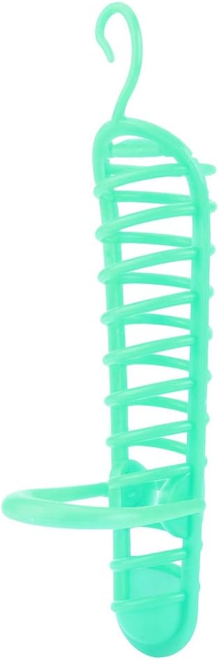 Parrots Food Basket, Birds Feeding Perch Stand Fruit Vegetable Container Birds Feeders Plastic Parrot Bird Cage Hanging Foraging Toys(Green)