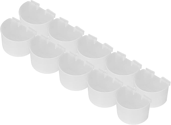 Zerodis Pigeons Feeding Cups, Plastic Bird Dish for Watering and Feeding, Easy to Hang Supplies for Bird Breeders and Pet Owners (L)