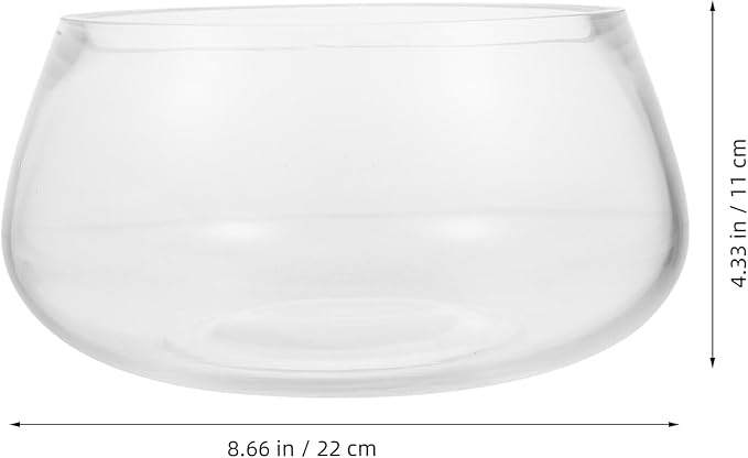 Thickened Round Glass Turtle Tank Mini Aquarium Fish Bowl for Home Desktop Micro Landscape Aquatic Plants Vase
