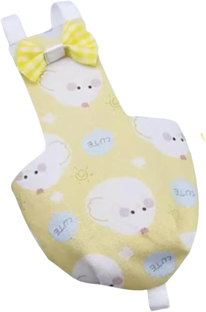 Bird Diaper Protective Parrot Nappy - 4 Pack, Reusable Flight Suit with Waterproof Inner Layer, Adjustable Shoulder Straps, Washable Cute Urine Wet Suit for Parakeet Conure (XS)