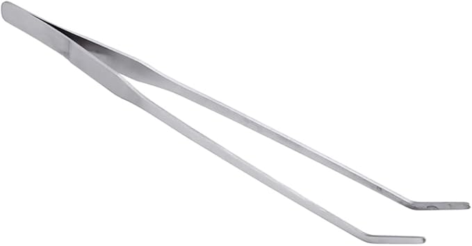 Didiseaon Curved Tip Aquarium Plant Tweezers Stainless Steel Aquatic Plant Tools for Fish Tank Ergonomic Design for Maintenance
