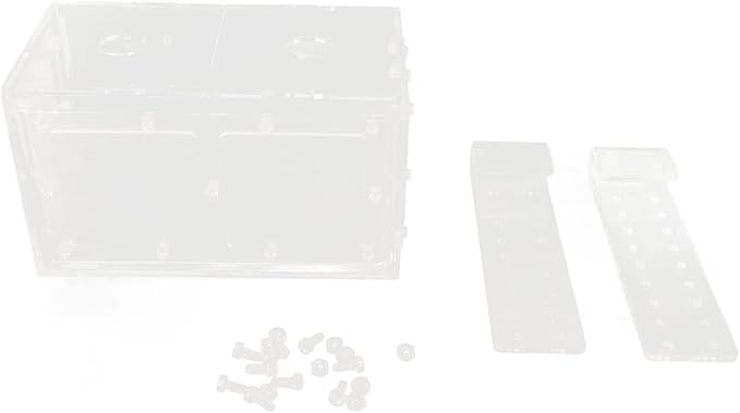 Fish Breeding Box, Acrylic Lid Web Page Fish Tank Incubator Protective Transparent for Aquarium Small Fish (17 * 9 * 10CM)