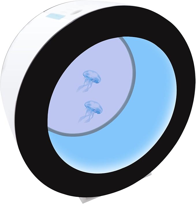 4.8Gal Jellyfish Aquarium, Circular Acrylic Fish Tank Aquarium Low Noise Fishbowl Intelligent Water Circulation Fish Tank w/Remote Control&LED Light Source Without Water Chiller for Living Rooms