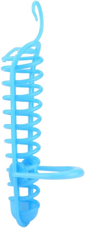 Millet Holder for Birds Parrots Feeder Basket Hollow Basket Food Fruit Feeding Perch Stand Hanging Fruit Vegetable Millet Container Birds Feeders(Blue)