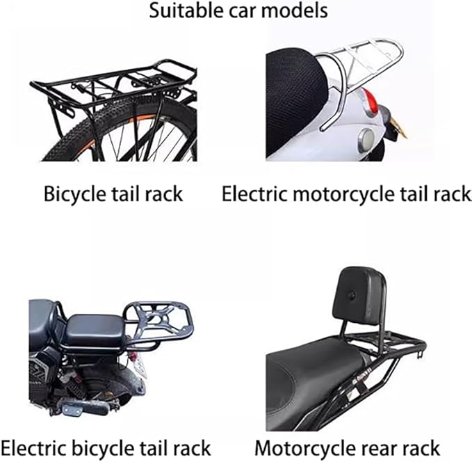 Dog Bicycle Basket Rear Rack – Heavy-Duty Steel Pet Seat with Safety Strap, Comfy Liner & Cargo Use – Small Dog/Cat Bike Carrier, Easy Install