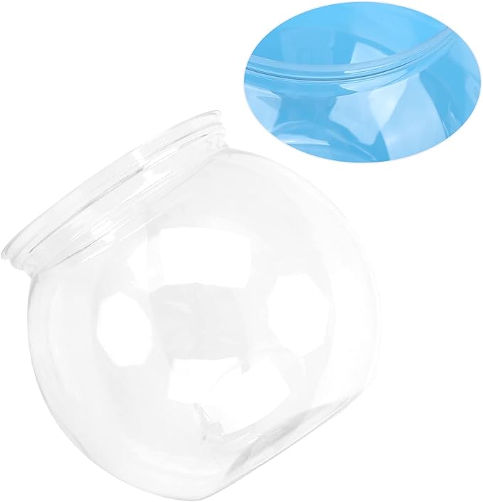Mini Fish Tank, Transparent Plastic Betta Fish Bowl, Large Size, for Home Desk Bookshelf Decor