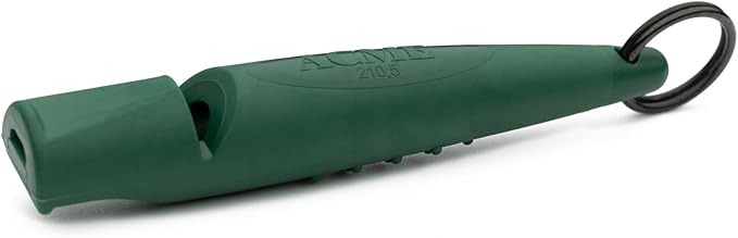 ACME Alpha 210.5 Professional Dog Training Whistle with Enhanced Ergonomic Grip. BPA-Free Plastic. 110 dBA. Standardized Frequency for Smaller Dogs. Weatherproof. Made in The UK (Forest Green)