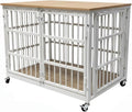 42" Dog Crate Furniture, Heavy Duty Dog Kennel Indoor for Large Dogs, Escape-Proof and Chew-Proof Wooden Dog Cage for high Anxiety Dog, Decorate House as TV Stand, End Table