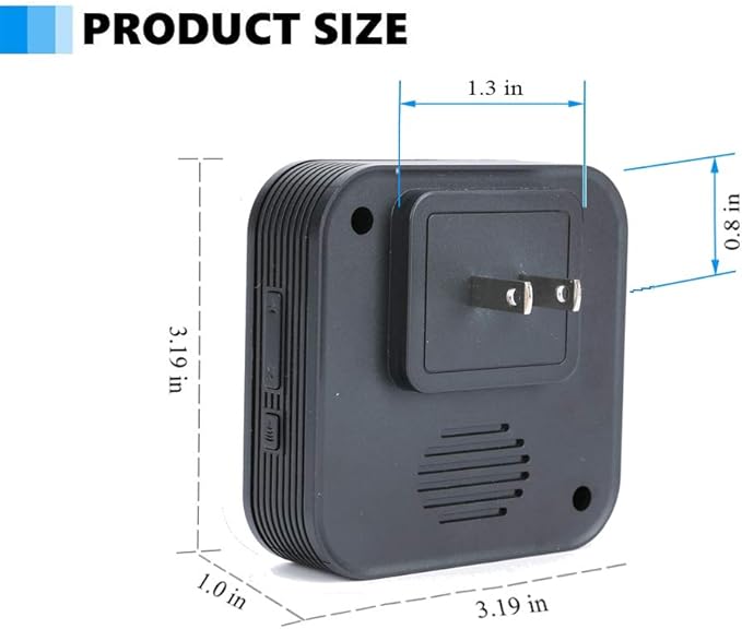 EverNary Dog Door Bell, Wireless Doggie Doorbells for Potty Training, Door Bell for Dogs to Go Outside, Dog Bells (Black, 1 Receiver 4 Transmitters)
