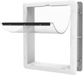 Hakuna Pets Essential Pet Door for Screens, Doors and Walls up to 2.17" Thick, for Dogs and Cats up to 42 lbs, Medium, White