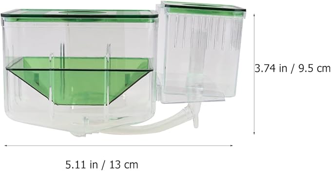 DOITOOL Pneumatic Hatching Box Aquarium Isolation Tank for Fish Fry Nursery Transparent Fish Tank Fry Box with Self-Guided Circulation for Home Aquatic Pets