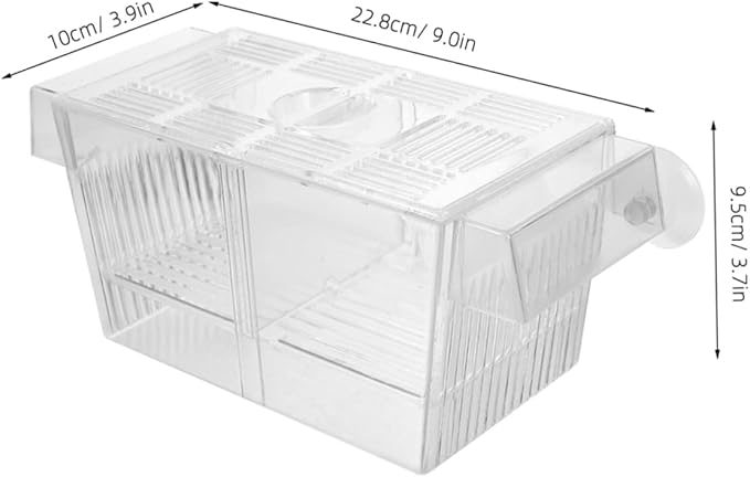BESPORTBLE 2pcs Aquarium Fish Breeding Box with Divider for Hatching Isolation for and Fish Easy to Install and Durable