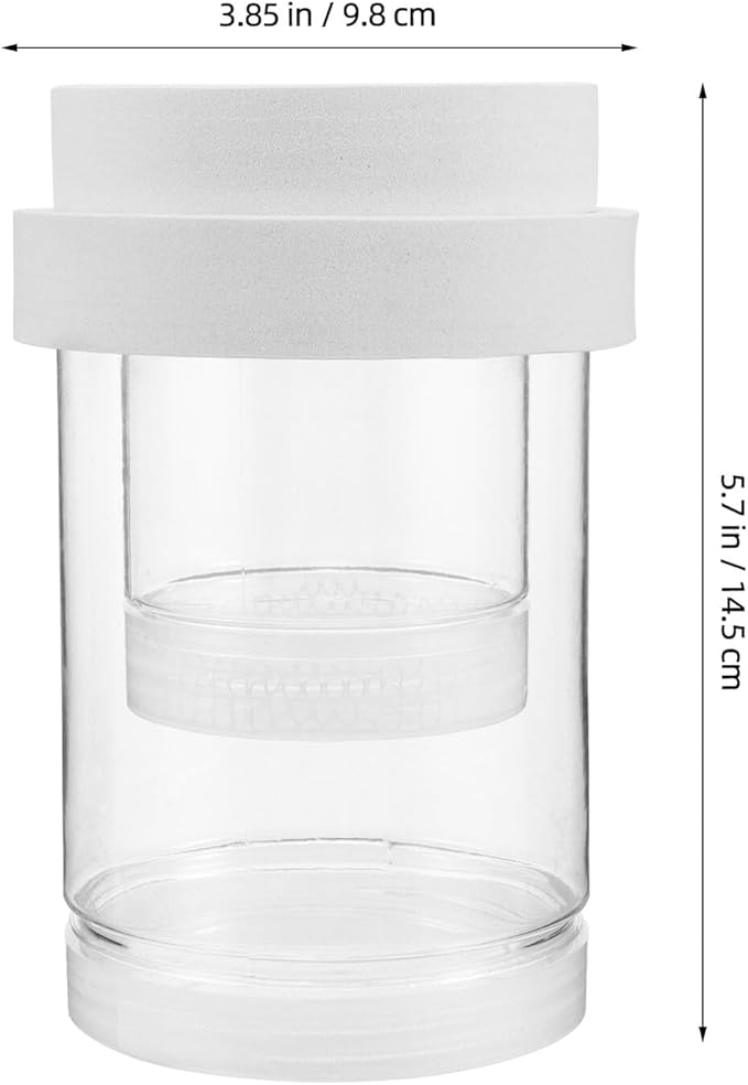 Floating Guppy Breeding Box with Fine and Coarse Mesh Nets, Fish Hatchery Isolation Tank for Aquarium Fry Nursery and Shrimp Breeding, White Small and Medium Size Set