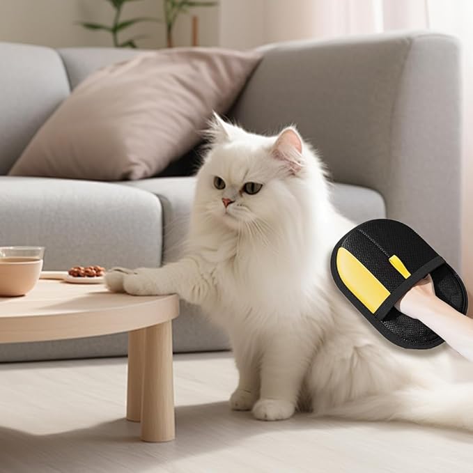 2025 Thickened Strong Pet Hair Removal Glove for Cats & Dogs, Electrostatic Gloves for Pet Grooming, Reusable Quick De-Shedding Gloves for Couch, Clothing, Carpet, Furniture, Car Seats (2pcs)