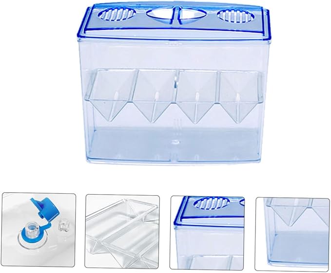 FRCOLOR 1pc Small Fish Hatching Isolation Box Freestanding Self-Floating Breeding Tank for Betta and Shrimp Easy to Clean Safe for