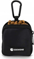 Waterproof Dog Treat Pouch, Dog Training Treat Pouch Built in Poop Bag Dispenser Adjustable Shoulder Bag (BLK) (BLK)