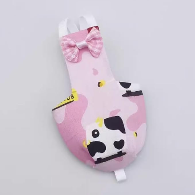 Bird Diaper Protective Parrot Nappy - 4 Pack, Reusable Flight Suit with Waterproof Inner Layer, Adjustable Shoulder Straps, Washable Cute Urine Wet Suit for Parakeet Conure (XL)