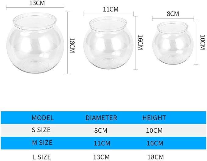 Fish Tabk Transparent Acrylic Fish Tank Aquarium Breeding Box Fish House Aquatic Pet Home Desktop Gasket Marine Portable Bowl for Fish Tank Cool Fish Tank(Large)