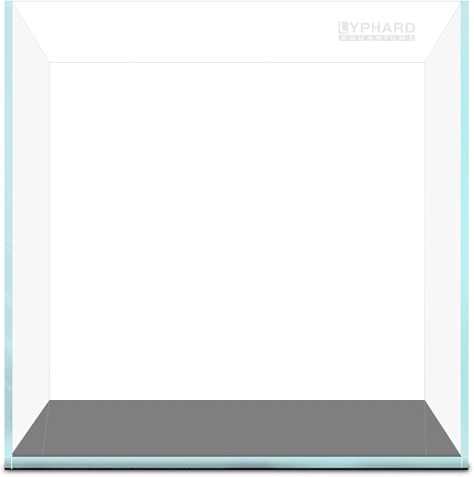 LYPHARD AQUARIUMS Tall Rimless Aquarium 3 Gallon, Ultra Clear Low Iron Nano Fish Tank for Betta, L7.9×W7.9×H11.8 Glass Thickness 5mm with EVA Foam Leveling Mat