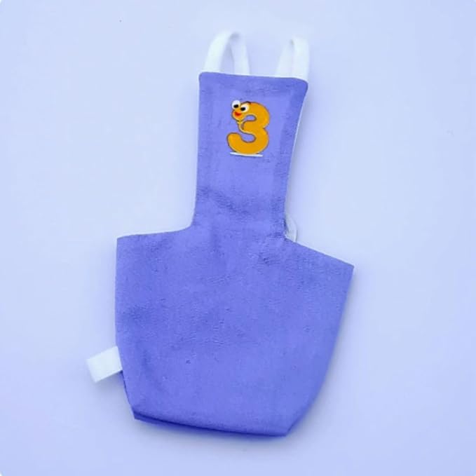Bird Diaper Protective Parrot Nappy - 6 Pack, Reusable Flight Suit with Waterproof Inner Layer, Washable Cute Urine Wet Suit for Cockatiel Conure Macaw Lovebird (Pigeon)