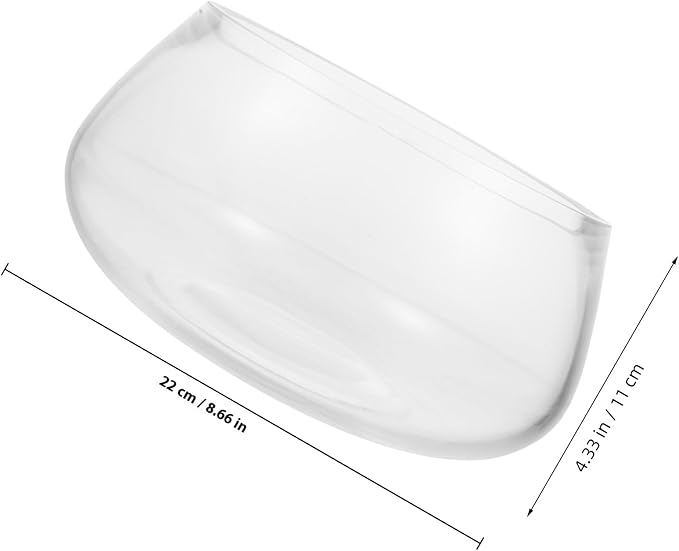 Milisten Thick Glass Turtle Bowl Aquarium Tank 20l Large Round Fish Bowl for Desktop Aquatic Landscaping and Hydroponic Plant Vase