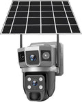 for Outdoor Camera Battery CCTV Monitor 4G SIM Card Network IP Security Pet Camera Motion Detection 3 Screen PTZ Camera(WiFi CCTV 64G Card)