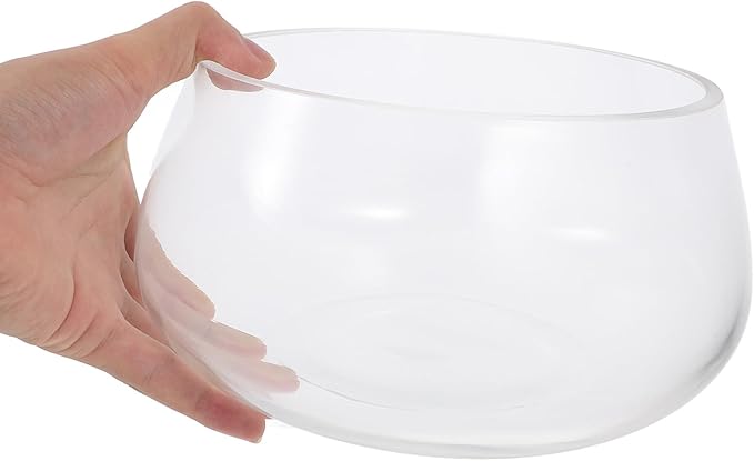 Milisten Thick Glass Turtle Bowl Aquarium Tank 20l Large Round Fish Bowl for Desktop Aquatic Landscaping and Hydroponic Plant Vase