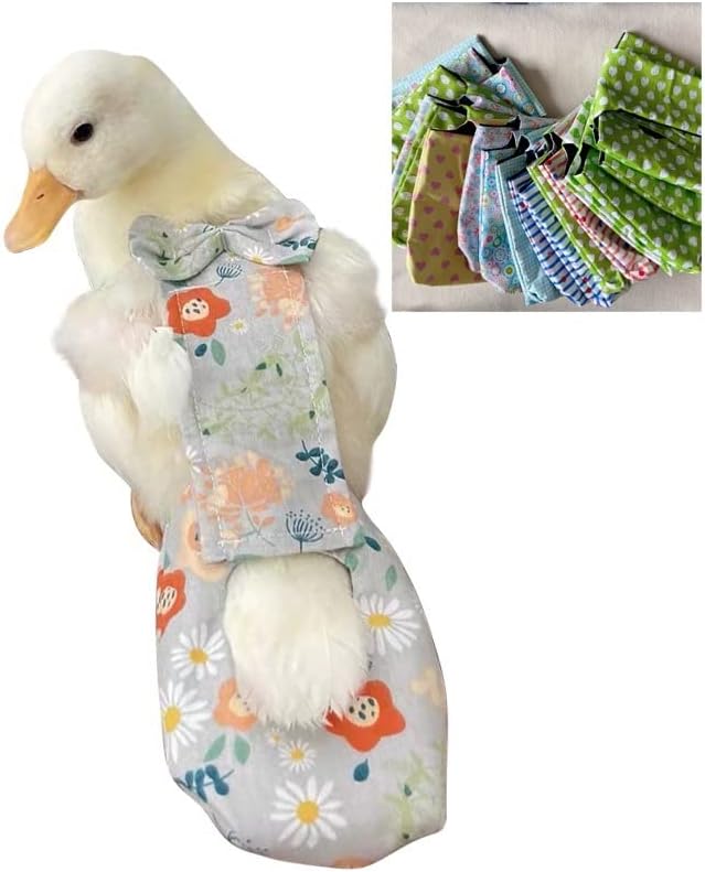 Duck and Chicken Diapers - Special Waterproof, Adjustable, Washable and Reusable Poultry Supplies for Chicken, Duck and Goose (200g-250g)