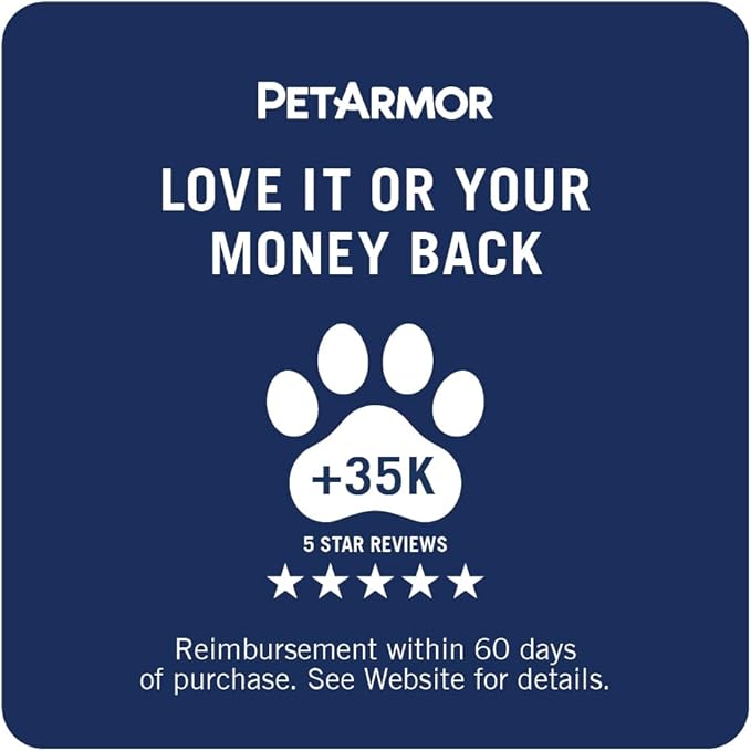 PetArmor Plus Flea and Tick Prevention for Dogs, Small Dog Flea and Tick Treatment, 1 Dose, Waterproof Topical, Fast Acting (5-22 lbs)