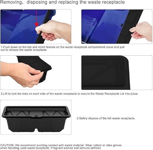 20PCS Disposable Waste Receptacles Compatible with Natures Miracle 2nd,for LitterMaid Litter Box 3rd,Disposable Cat Litter Box with Charcoal Bags (Machine NOT Included)