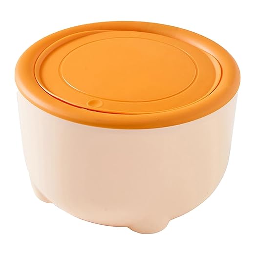 Cat Litter Trash Can Pet Bin,Lightweight,Portable,Sturdy,Garbage Can with Press Type Lid Pet Accessories, Yellow