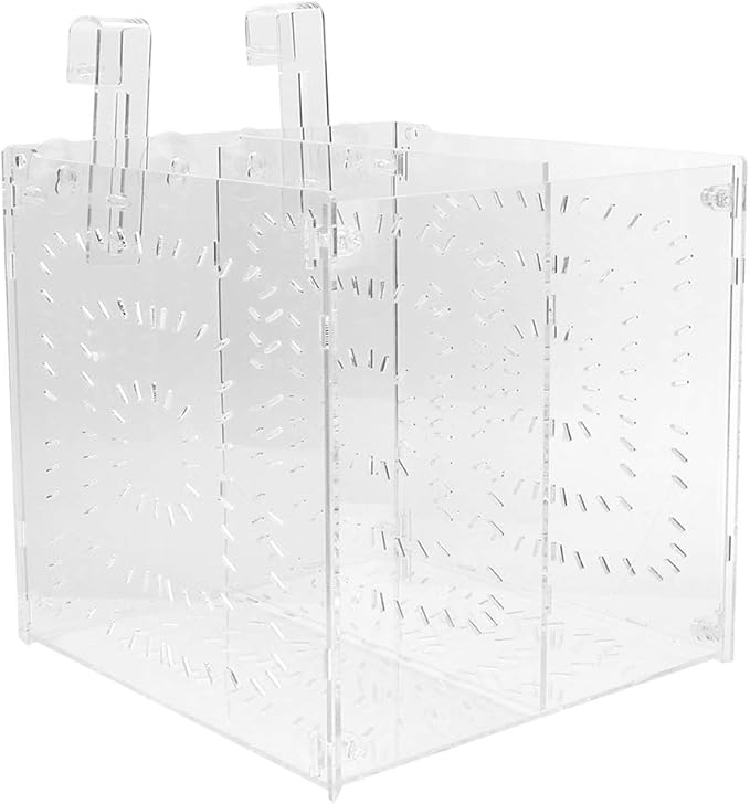 Fish Tank Breeding Box Aquarium Isolation Box Transparent Acrylic Fish Tank Incubation Box for Aggressive Injured Sick Fish Shrimp 15x15x15cm 30x15x15cm 20x20x20cm (20MC *20CM*20CM)