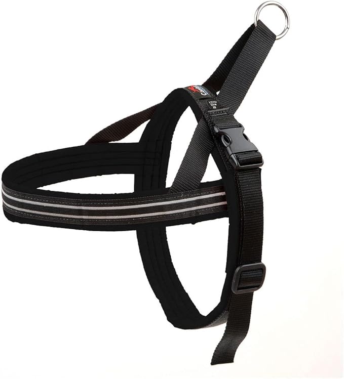 ComfortFlex Sport Dog Harness – No-Choke, Fully Padded, Non-Chafing Harness with Control Handle – Reflective, Lightweight, Adjustable for Active Dogs - Small/Medium, Raven Black