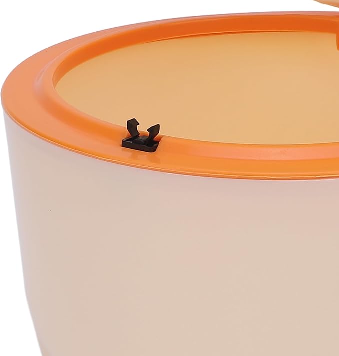 Odor Cat Litter Trash Can with Press Type Lid - Compact Enclosed Cat Waste Container for Home, PP Material