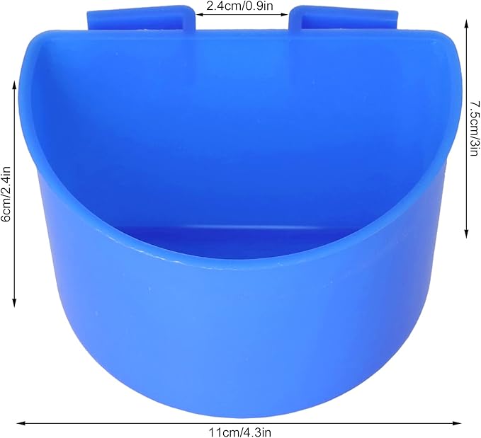 Zerodis Pigeons Feeding Cups, Plastic Bird Dish for Watering and Feeding, Easy to Hang Supplies for Bird Breeders and Pet Owners (Blue)