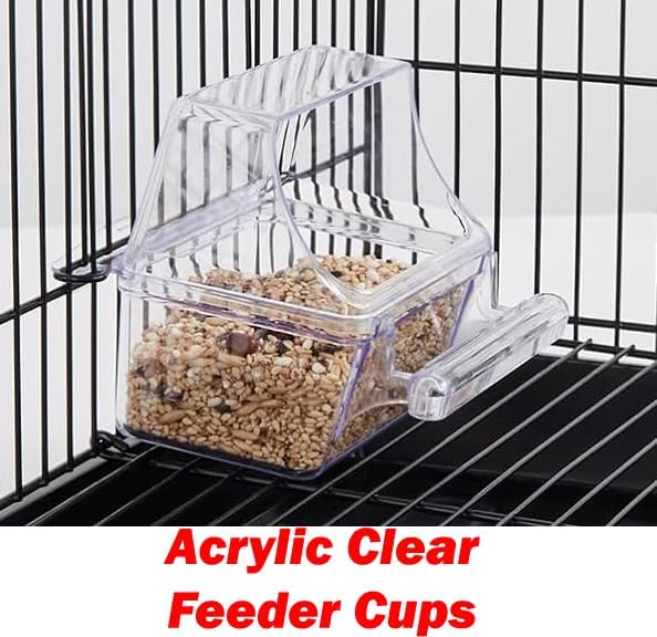 Large Open/Close Play Perch Stand Top Side Nesting Box Doors Canary Parakeet Cockatiel Lovebird Finch Roof Top Bird Cage with Removable Rolling Stand