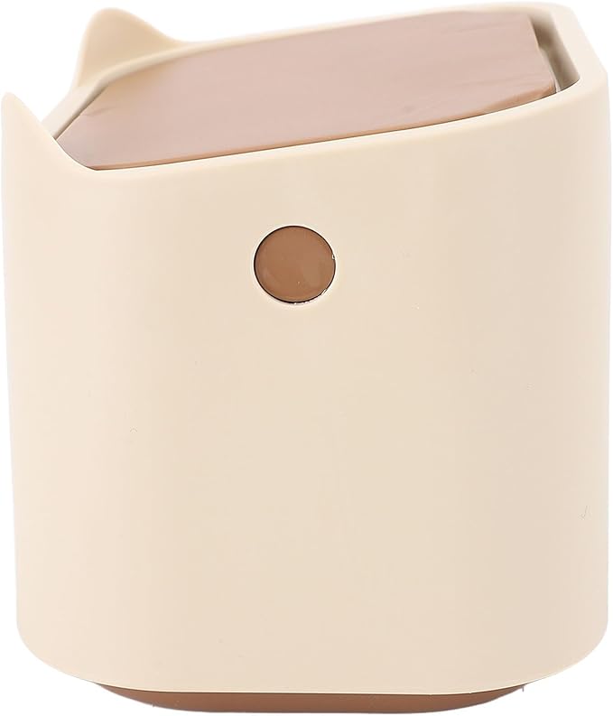 OdorResistant Cat Litter Trash Can with Press Lid Enclosed Design | Compact Multipurpose Cat Waste Garbage Can | Sturdy PP Material Ideal for Home Use