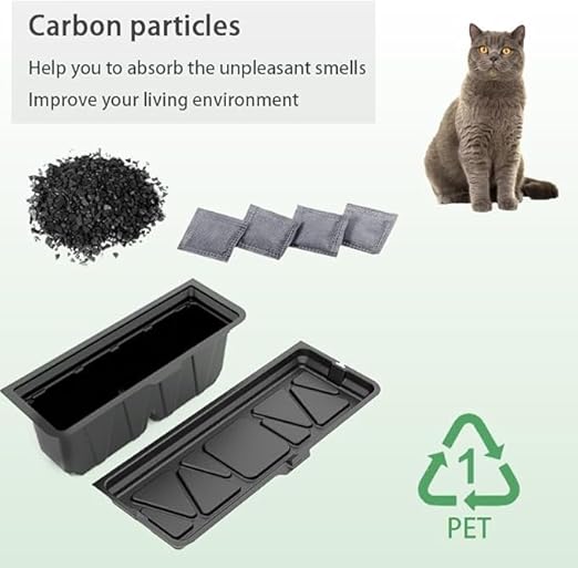 20PCS Disposable Waste Receptacles Compatible with Natures Miracle 2nd,for LitterMaid Litter Box 3rd,Disposable Cat Litter Box with Charcoal Bags (Machine NOT Included)